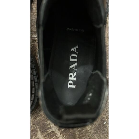 Prada Black Designer Chelsea Boots Nero Black Womens US size 9 PRADA 8 $1490 - Picture 15 of 16